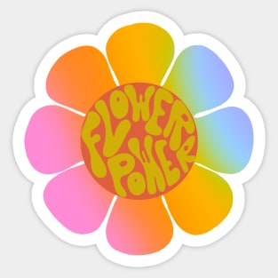 Flower power - rainbow flower Sticker